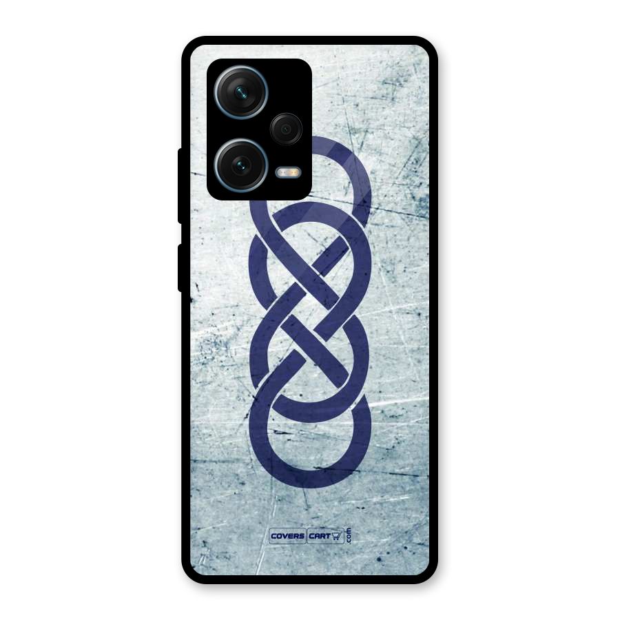 Double Infinity Rough Glass Back Case for Redmi Note 12 Pro Plus 5G