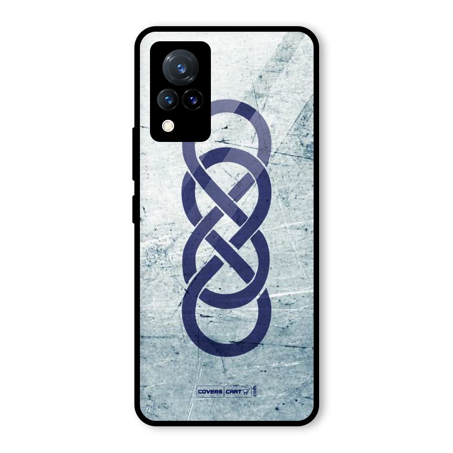 Double Infinity Rough Glass Back Case for Vivo V21 5G