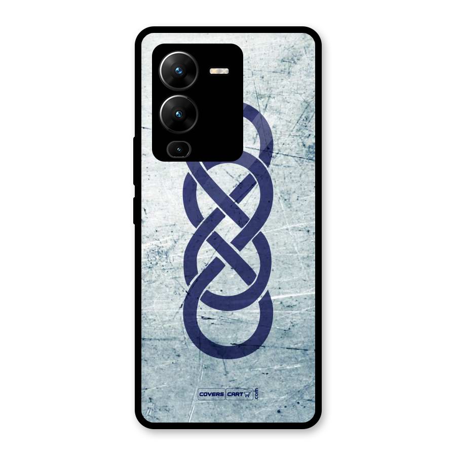 Double Infinity Rough Glass Back Case for Vivo V25 Pro