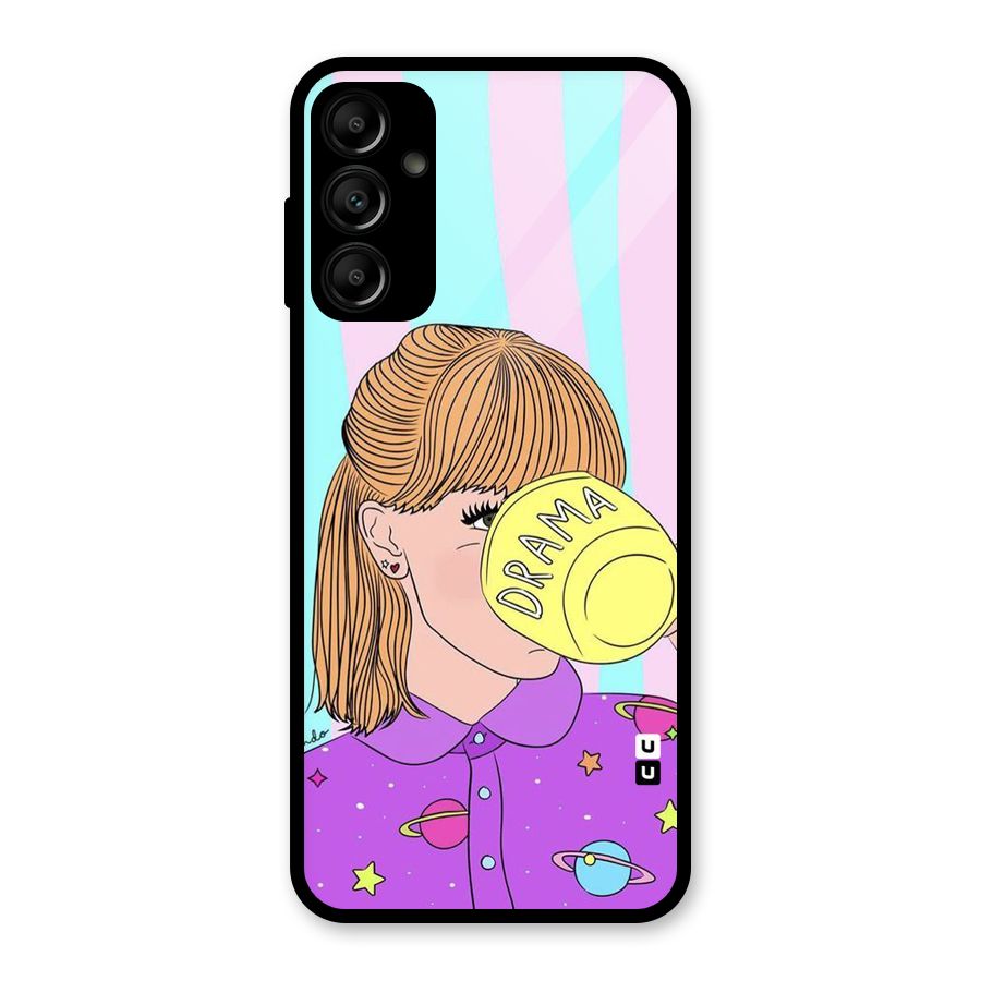 Drama Cup Glass Back Case for Galaxy A14 5G