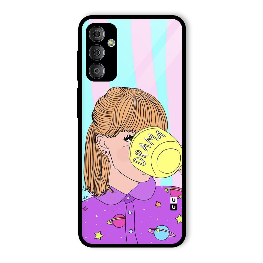 Drama Cup Glass Back Case for Galaxy F23