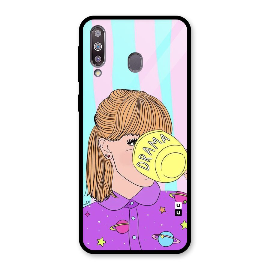 Drama Cup Glass Back Case for Galaxy M30