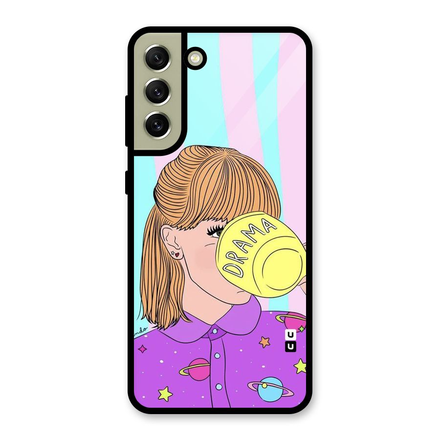 Drama Cup Glass Back Case for Galaxy S21 FE 5G