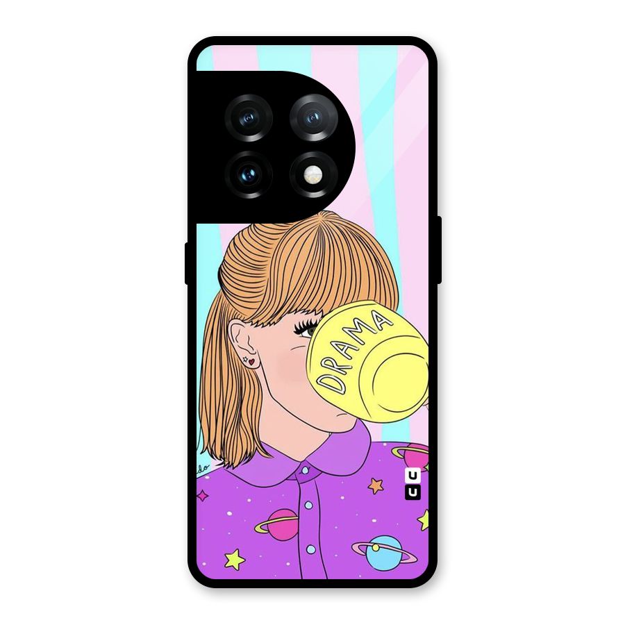 Drama Cup Glass Back Case for OnePlus 11