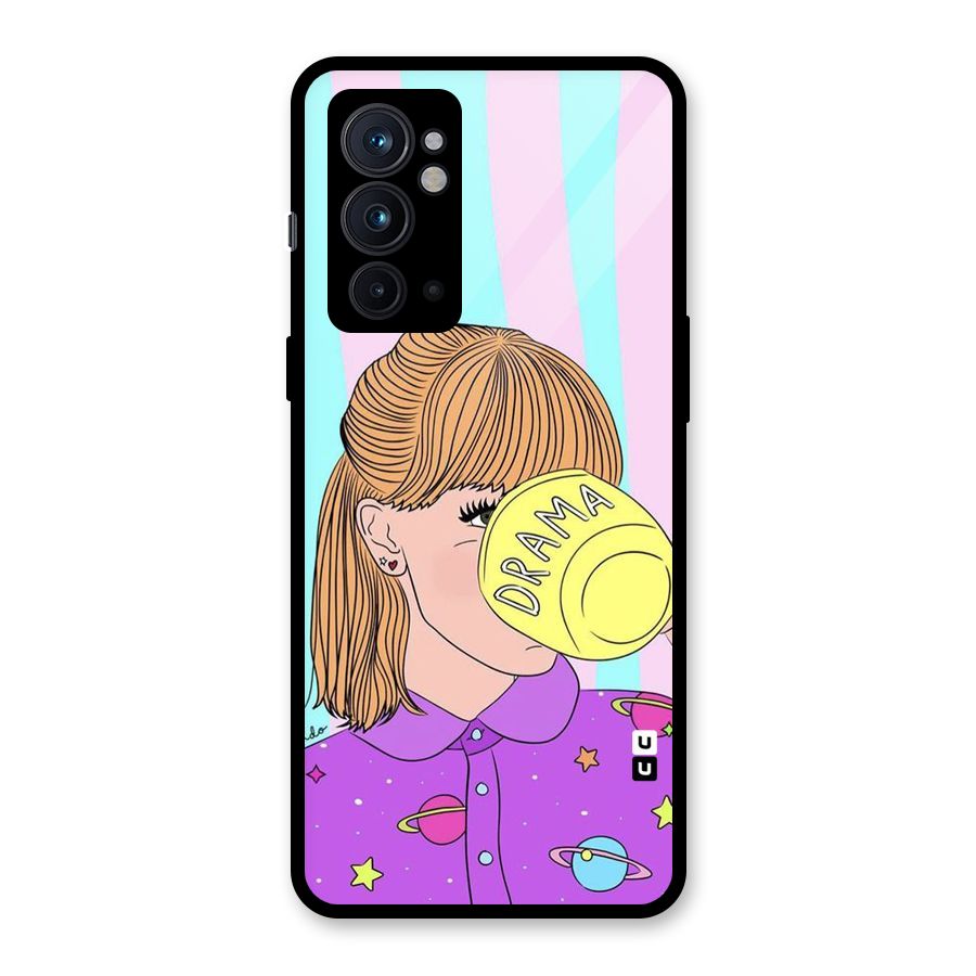 Drama Cup Glass Back Case for OnePlus 9RT 5G