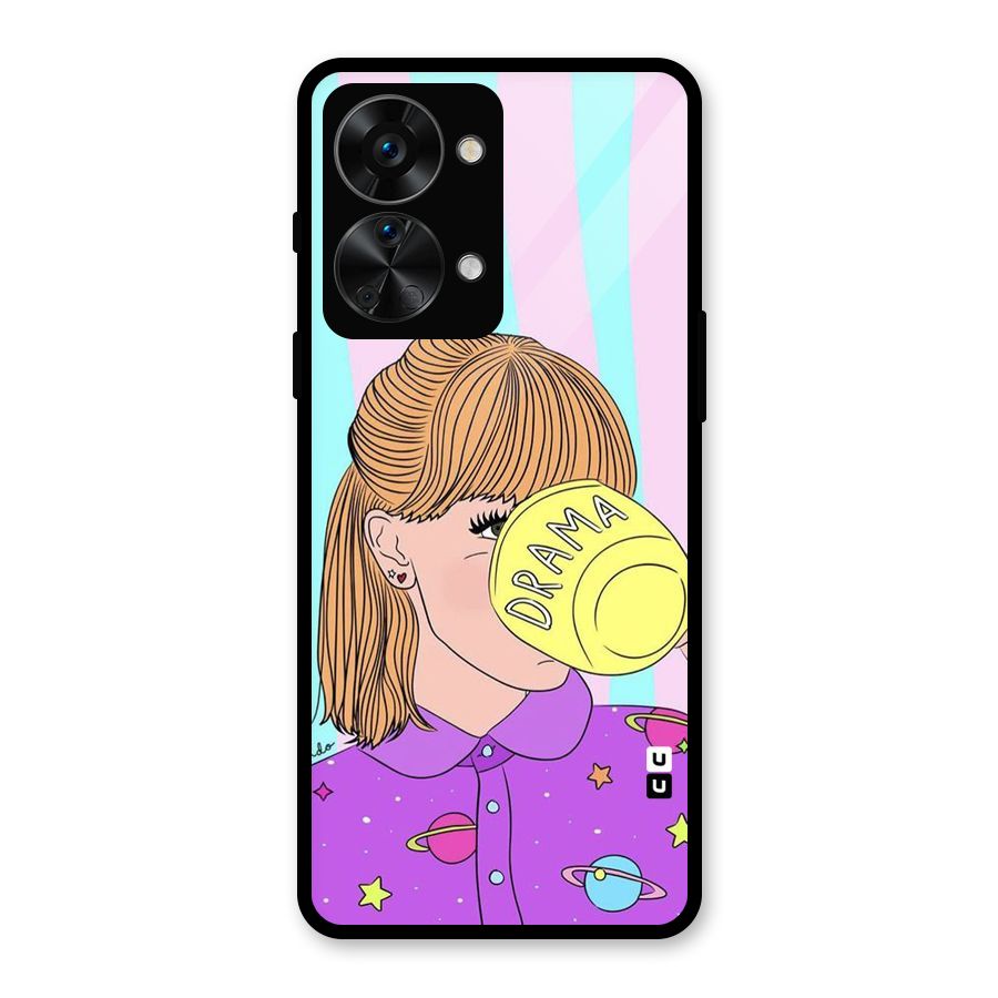 Drama Cup Glass Back Case for OnePlus Nord 2T