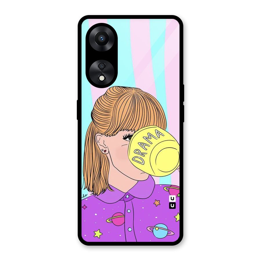Drama Cup Glass Back Case for Oppo A78