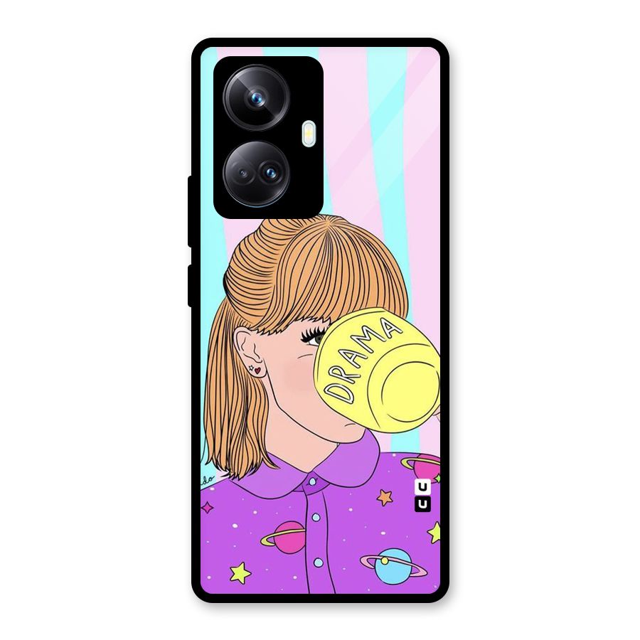 Drama Cup Glass Back Case for Realme 10 Pro Plus