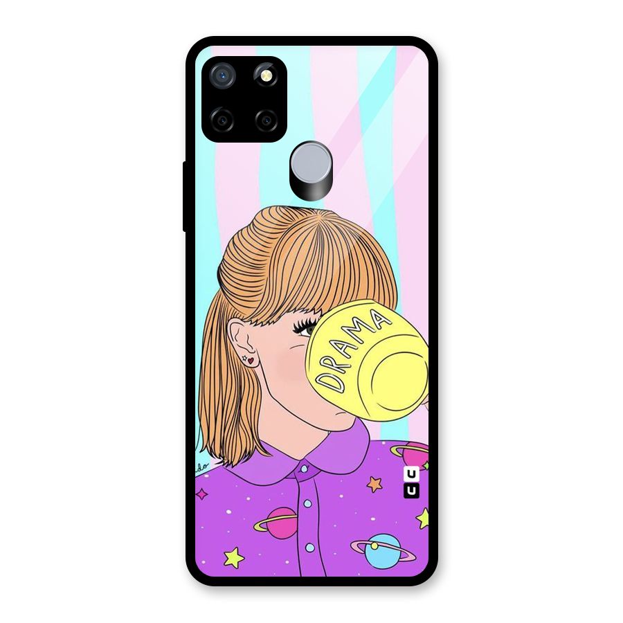 Drama Cup Glass Back Case for Realme Narzo 20