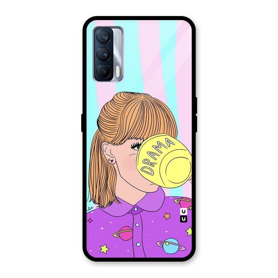 Drama Cup Glass Back Case for Realme X7