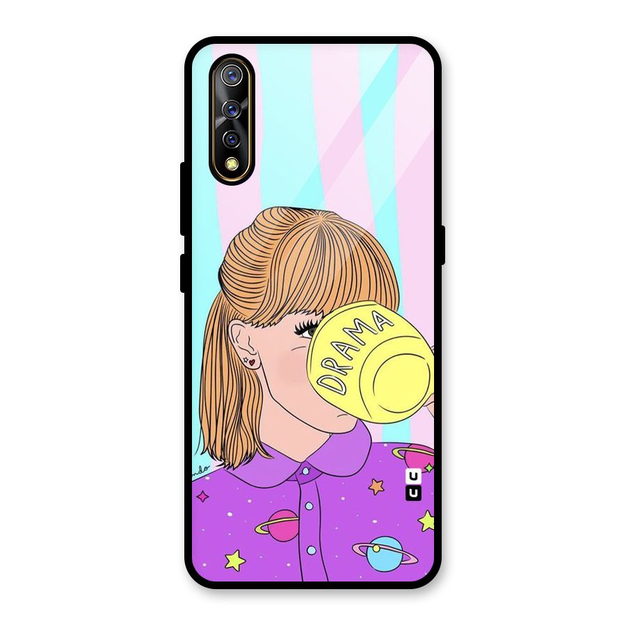 Drama Cup Glass Back Case for Vivo S1