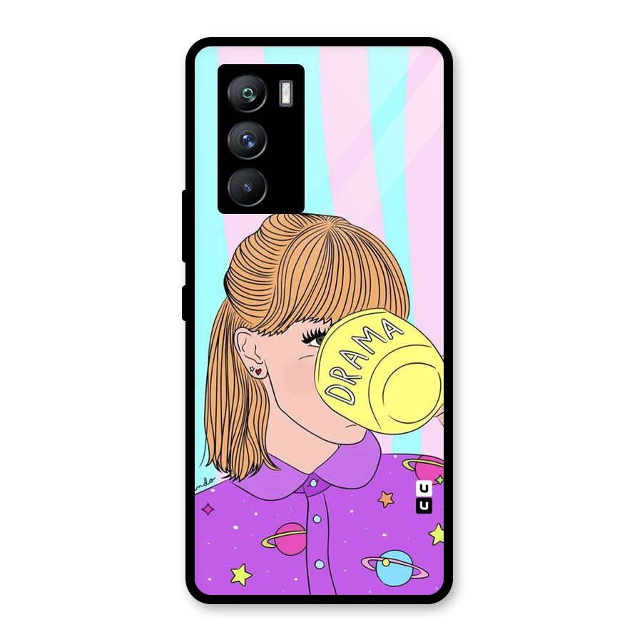 Drama Cup Glass Back Case for Vivo iQOO 9 SE