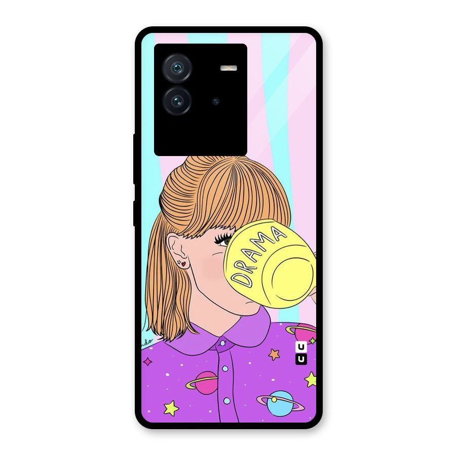 Drama Cup Glass Back Case for Vivo iQOO Neo 6 5G