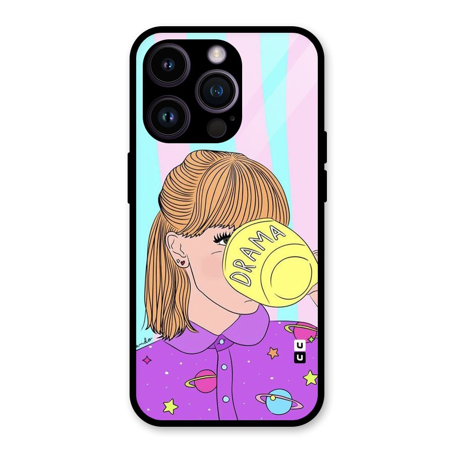 Drama Cup Glass Back Case for iPhone 14 Pro