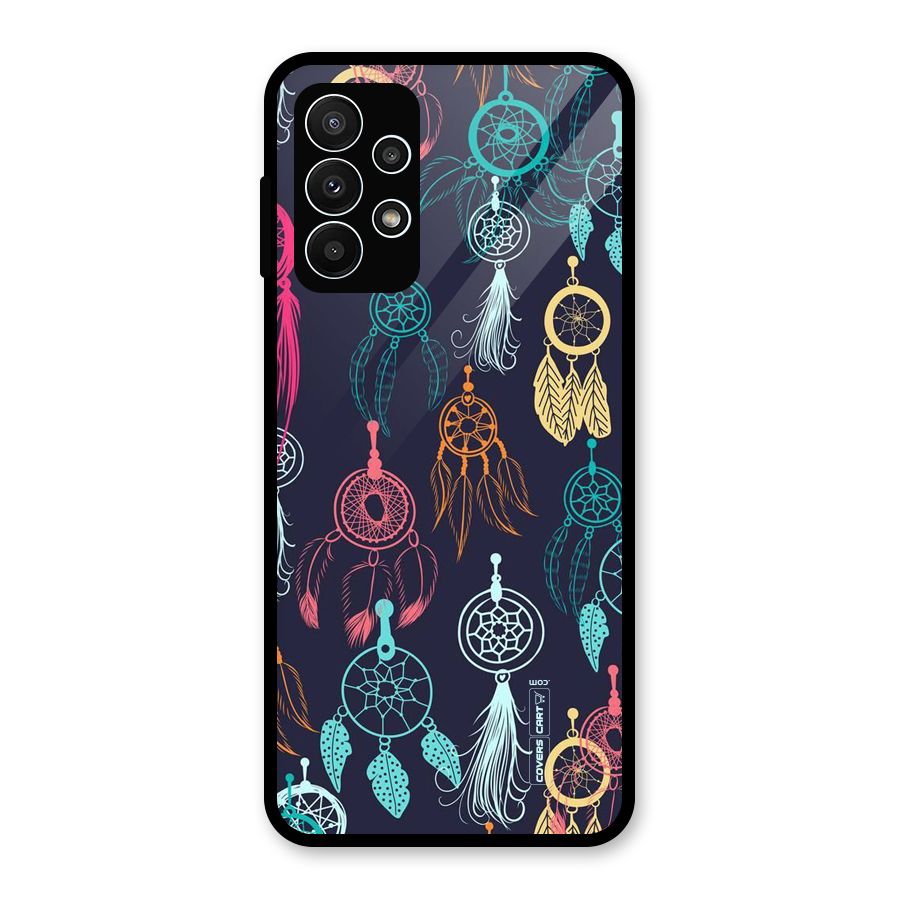 Dream Catcher Pattern Glass Back Case for Galaxy A23