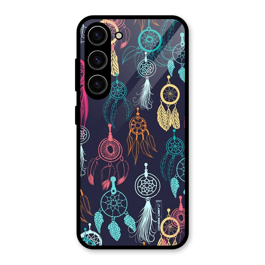 Dream Catcher Pattern Glass Back Case for Galaxy S23