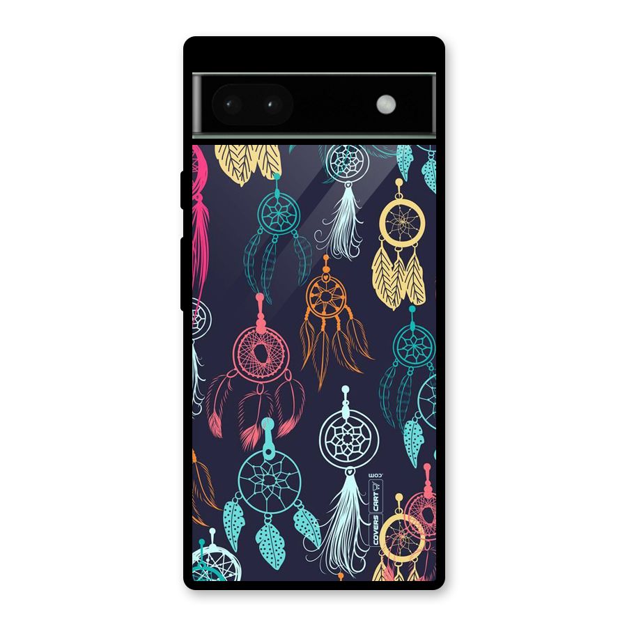 Dream Catcher Pattern Glass Back Case for Google Pixel 6a