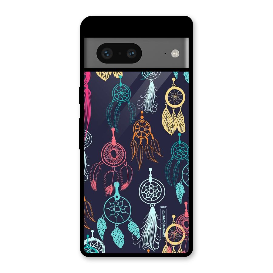Dream Catcher Pattern Glass Back Case for Google Pixel 7