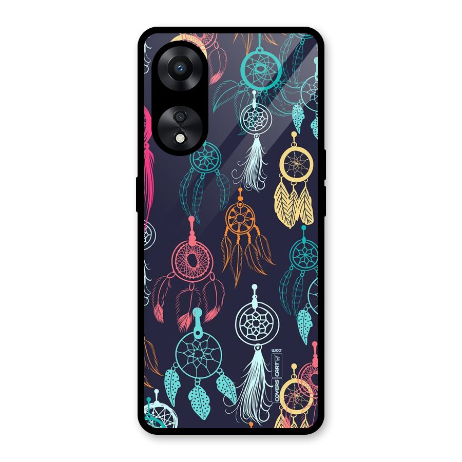 Dream Catcher Pattern Glass Back Case for Oppo A78