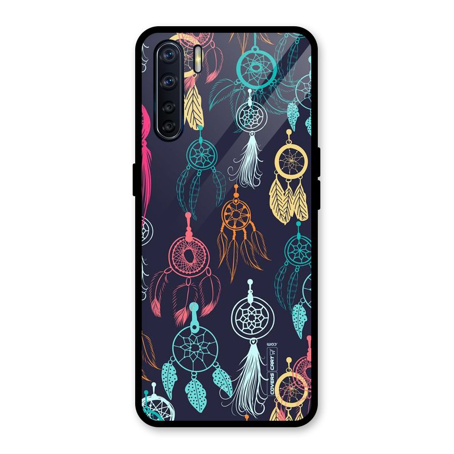Dream Catcher Pattern Glass Back Case for Oppo F15