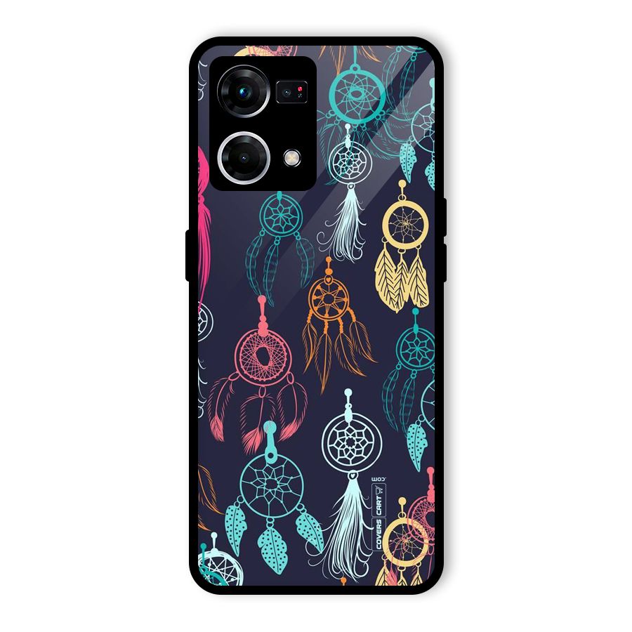 Dream Catcher Pattern Glass Back Case for Oppo F21 Pro 5G