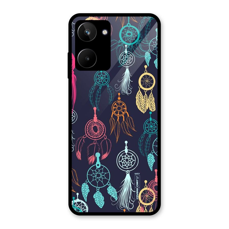 Dream Catcher Pattern Glass Back Case for Realme 10