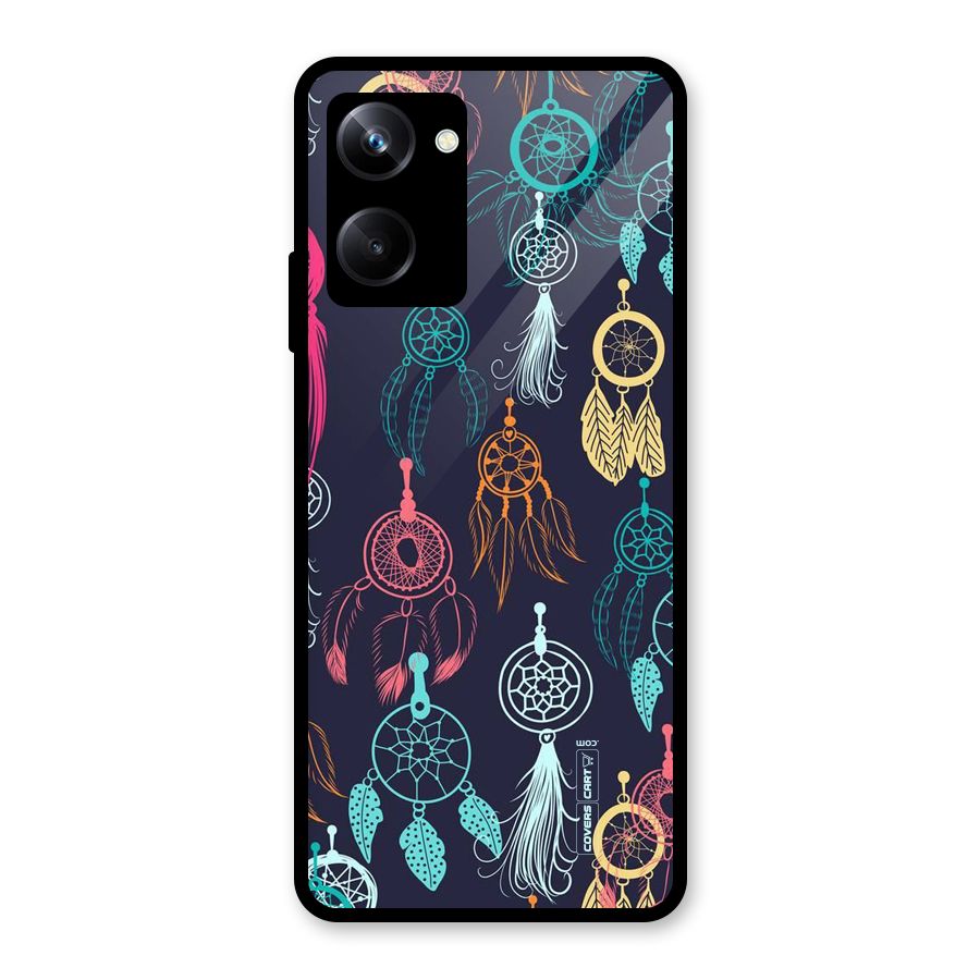 Dream Catcher Pattern Glass Back Case for Realme 10 Pro