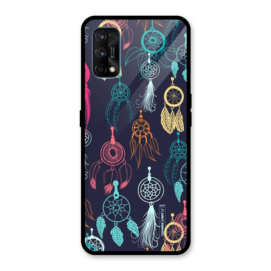 Dream Catcher Pattern Glass Back Case for Realme 7 Pro