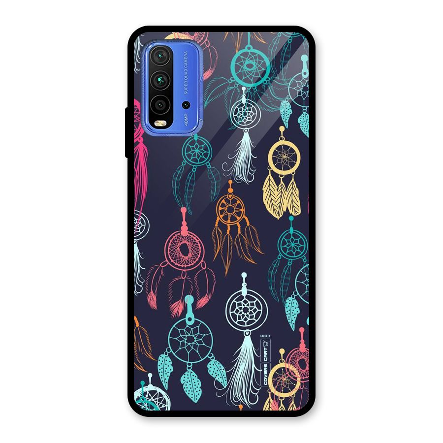 Dream Catcher Pattern Glass Back Case for Redmi 9 Power
