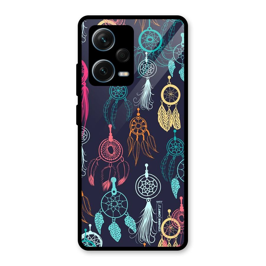 Dream Catcher Pattern Glass Back Case for Redmi Note 12 Pro Plus 5G