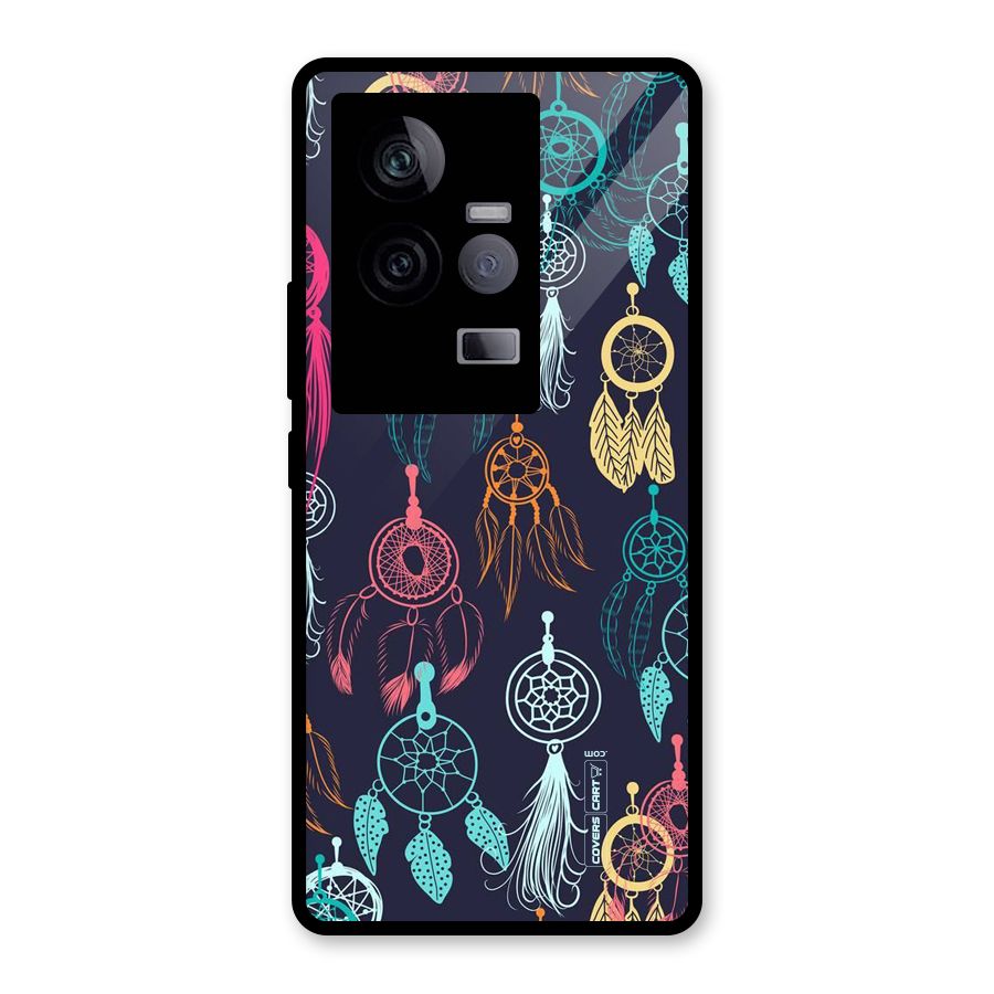 Dream Catcher Pattern Glass Back Case for Vivo iQOO 11 5G