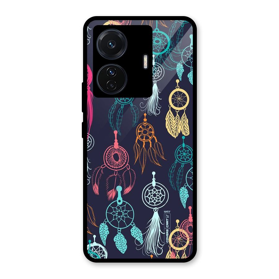 Dream Catcher Pattern Glass Back Case for Vivo iQOO Z6 Pro