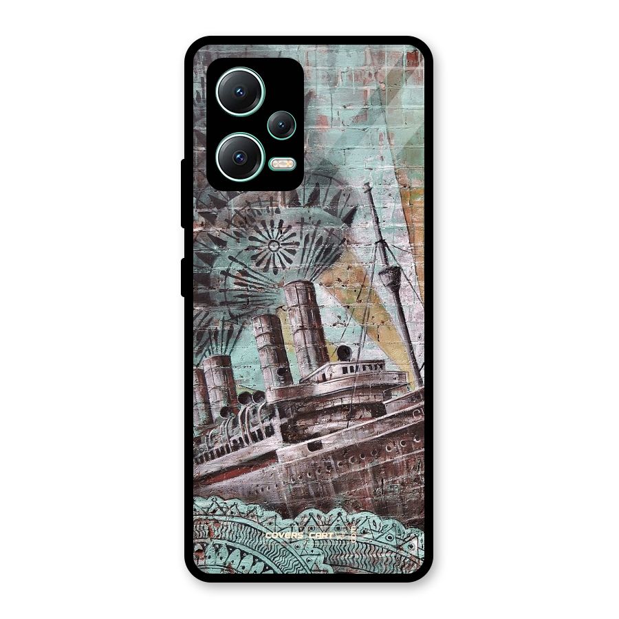Dream Ship Glass Back Case for Redmi Note 12 5G