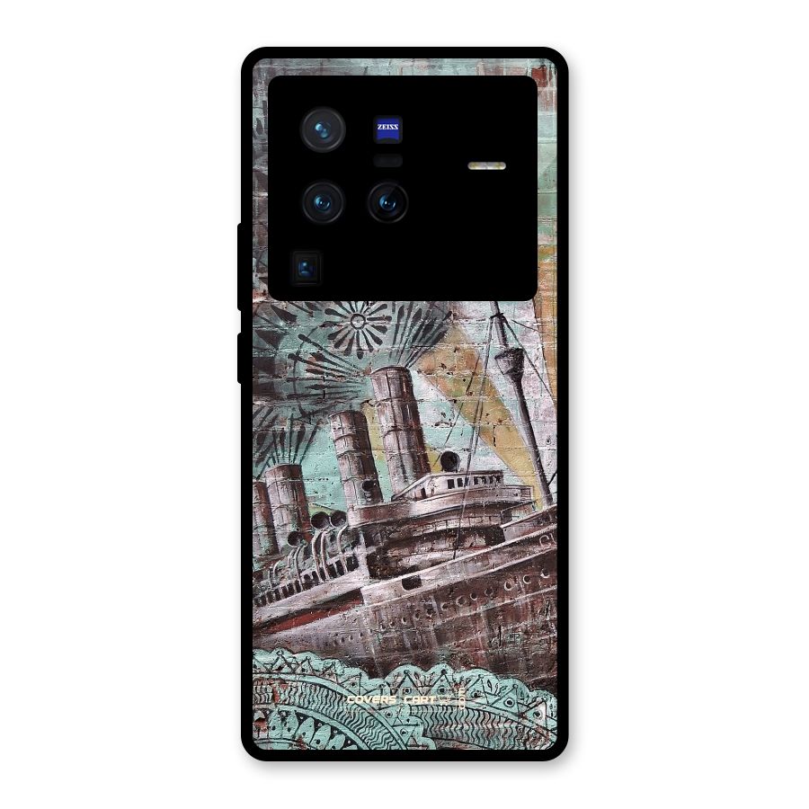 Dream Ship Glass Back Case for Vivo X80 Pro