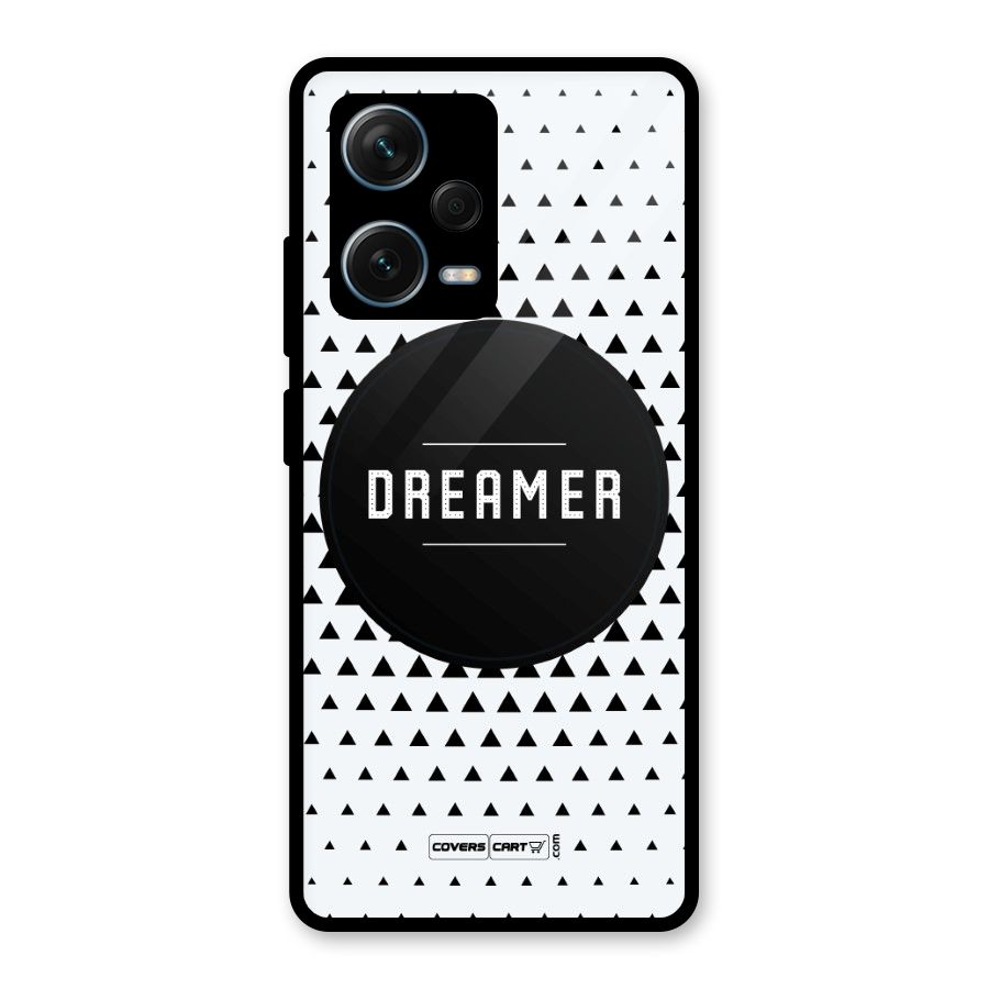 Dreamer Minimalist Glass Back Case for Redmi Note 12 Pro Plus 5G