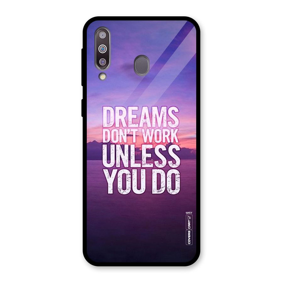 Dreams Work Glass Back Case for Galaxy M30
