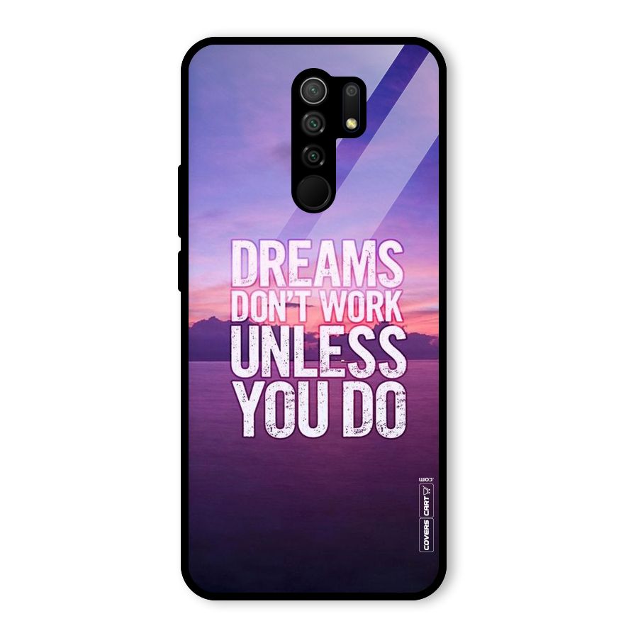 Dreams Work Glass Back Case for Redmi 9 Prime
