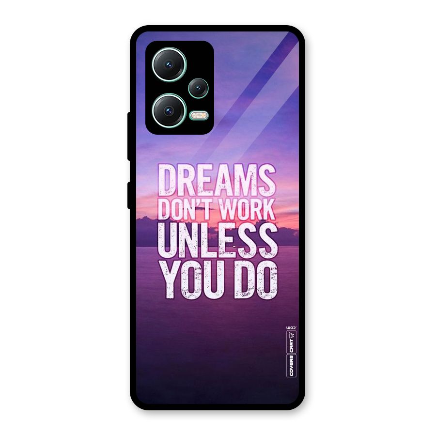 Dreams Work Glass Back Case for Redmi Note 12 5G