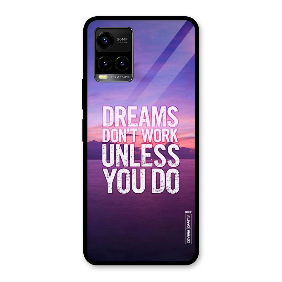 Dreams Work Glass Back Case for Vivo Y21T