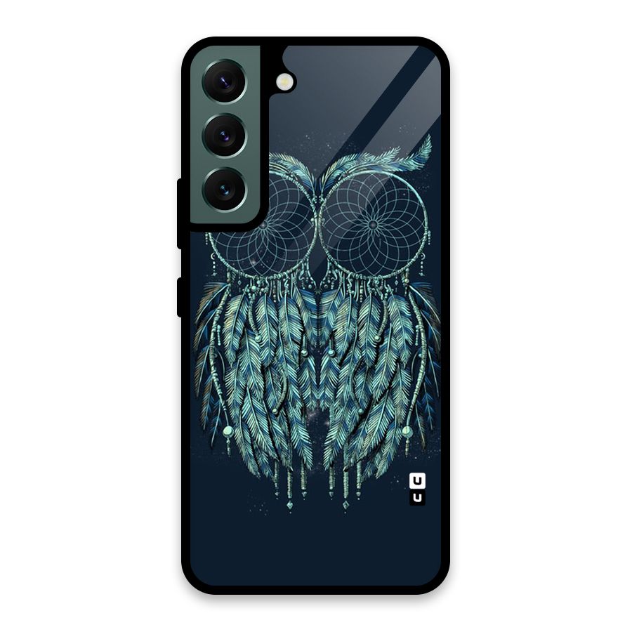 Dreamy Owl Catcher Glass Back Case for Galaxy S22 5G