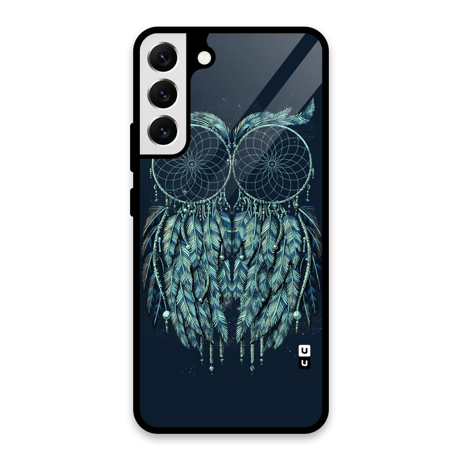 Dreamy Owl Catcher Glass Back Case for Galaxy S22 Plus 5G
