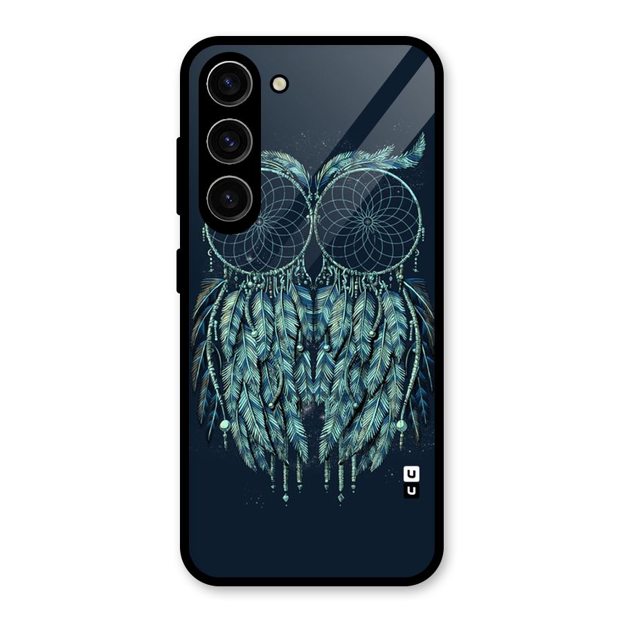 Dreamy Owl Catcher Glass Back Case for Galaxy S23