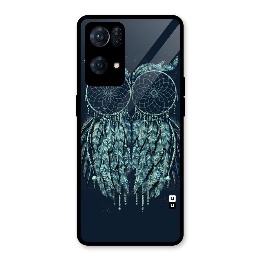 Dreamy Owl Catcher Glass Back Case for Oppo Reno7 Pro 5G