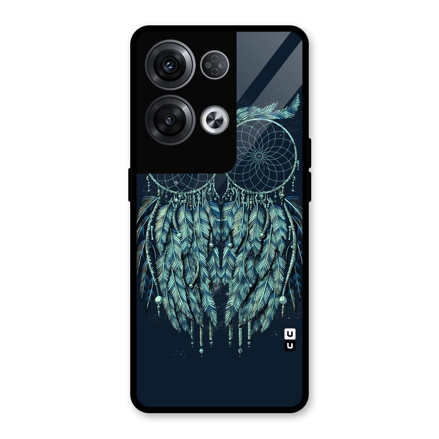 Dreamy Owl Catcher Glass Back Case for Oppo Reno8 Pro 5G