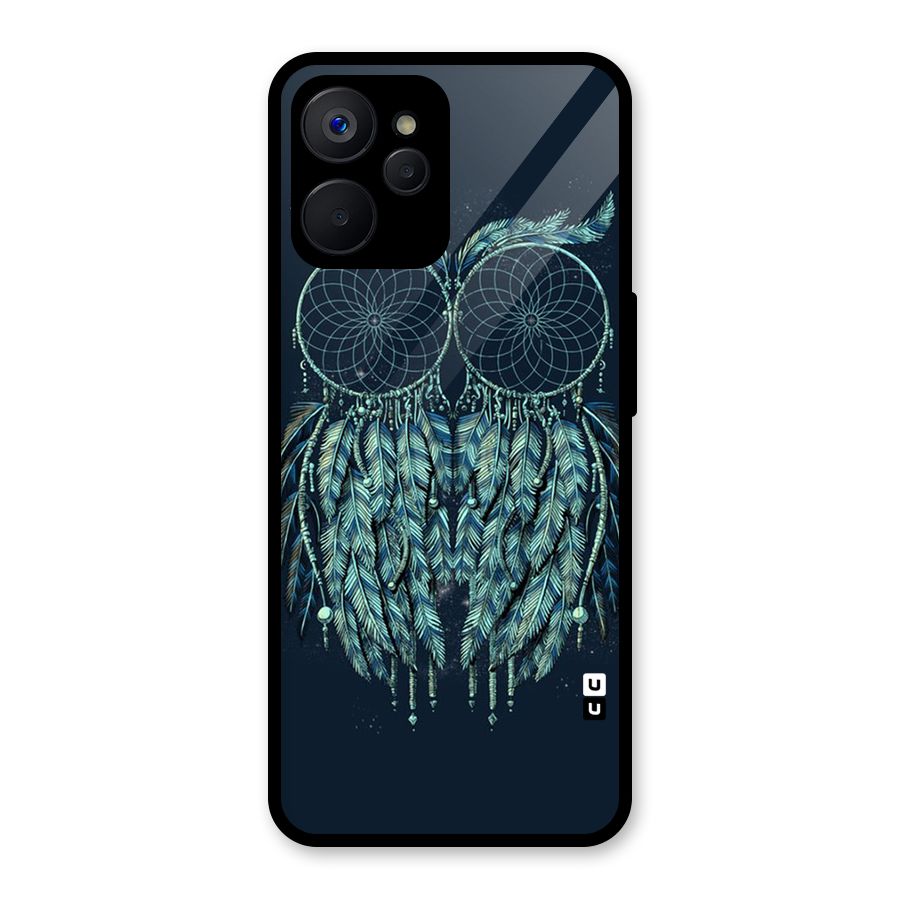 Dreamy Owl Catcher Glass Back Case for Realme 9i 5G