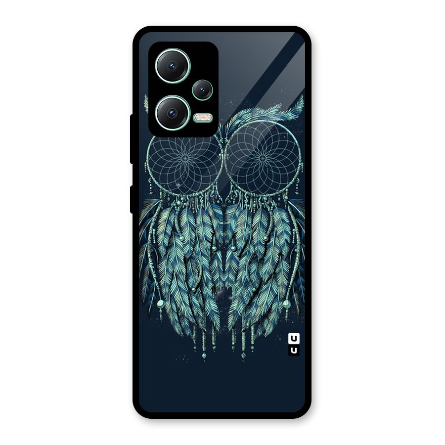 Dreamy Owl Catcher Glass Back Case for Redmi Note 12 5G