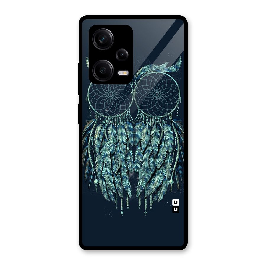 Dreamy Owl Catcher Glass Back Case for Redmi Note 12 Pro