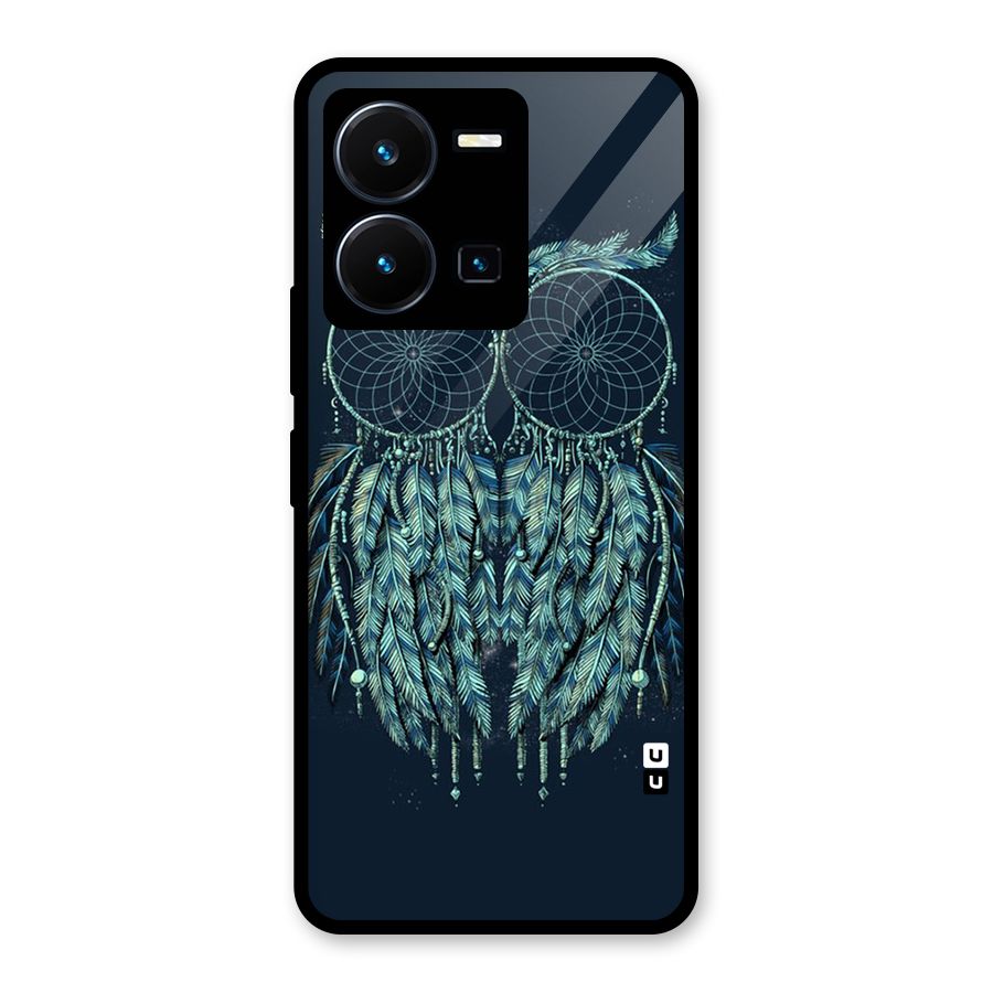 Dreamy Owl Catcher Glass Back Case for Vivo Y35
