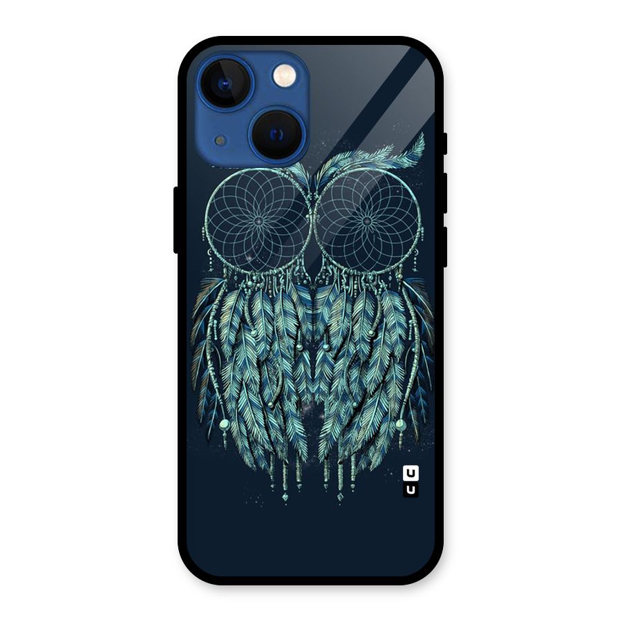 Dreamy Owl Catcher Glass Back Case for iPhone 13 Mini