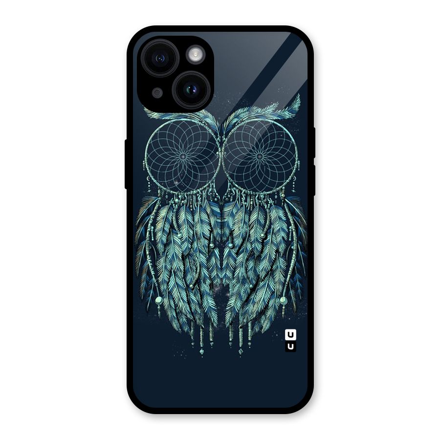 Dreamy Owl Catcher Glass Back Case for iPhone 14